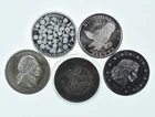 Lot 5 VINTAGE 1 Oz Silver Bars/Rounds Art Bars Collection Poured .999 *339