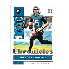 2021 Panini Chronicles #47 Trevor Lawrence Rookie Card RC Jaguars. rookie card picture