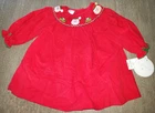 baby girl NEW NWT 3 month SMOCKED CHRISTMAS DRESS corduroy EDGEHILL COL. 56.00