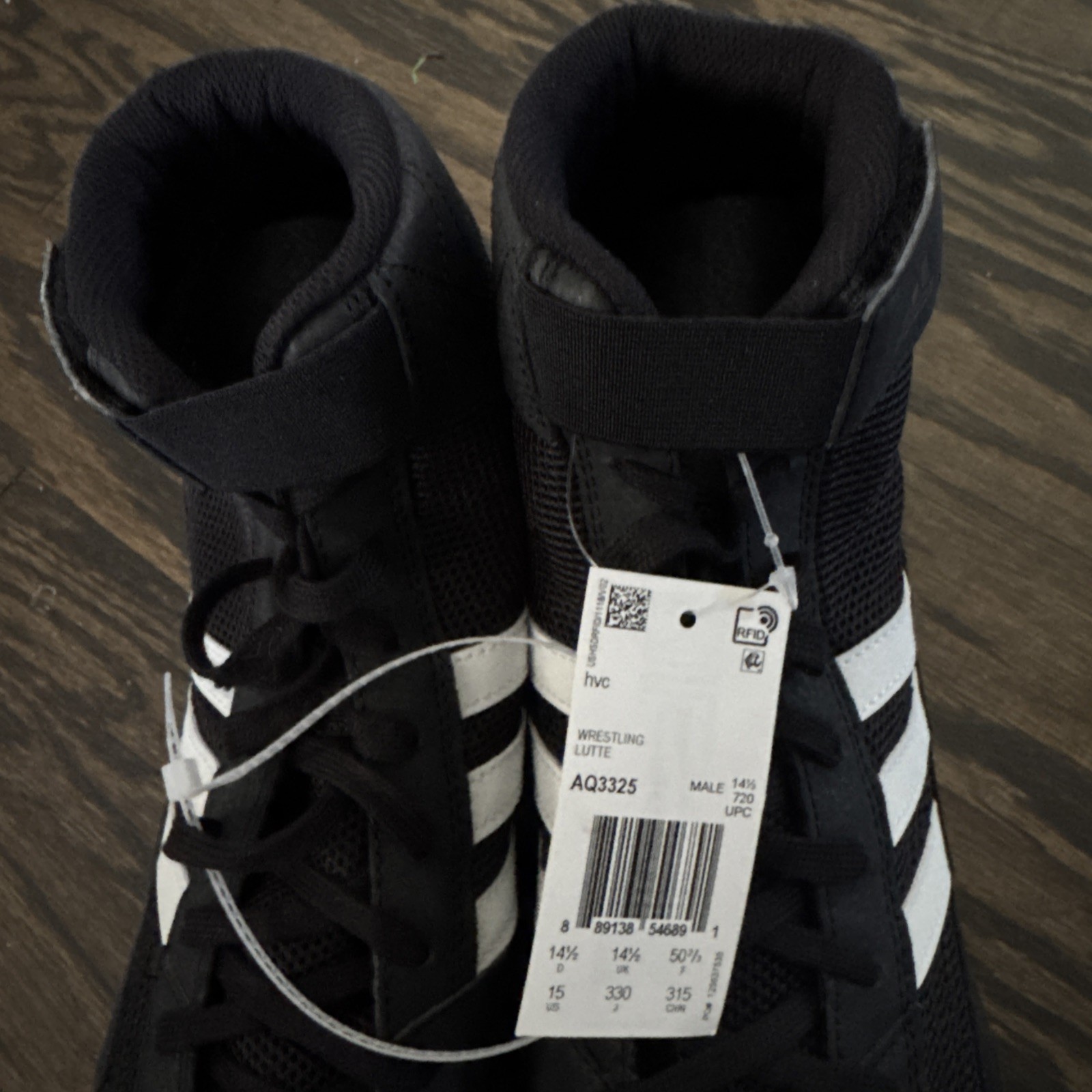 Adidas Mens HVC Wrestling Lutte AQ3325 Black Size 15 thumbnail 6