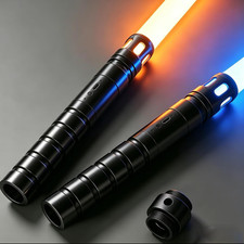 Rechargeable Lightsaber Dueling Light Saber RGB 20 Color Double Bladed Toy for