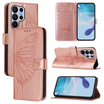 For Samsung Galaxy S26 S25 S24 S23 Magnetic Flip Stand Magnetic Card Case+Strap
