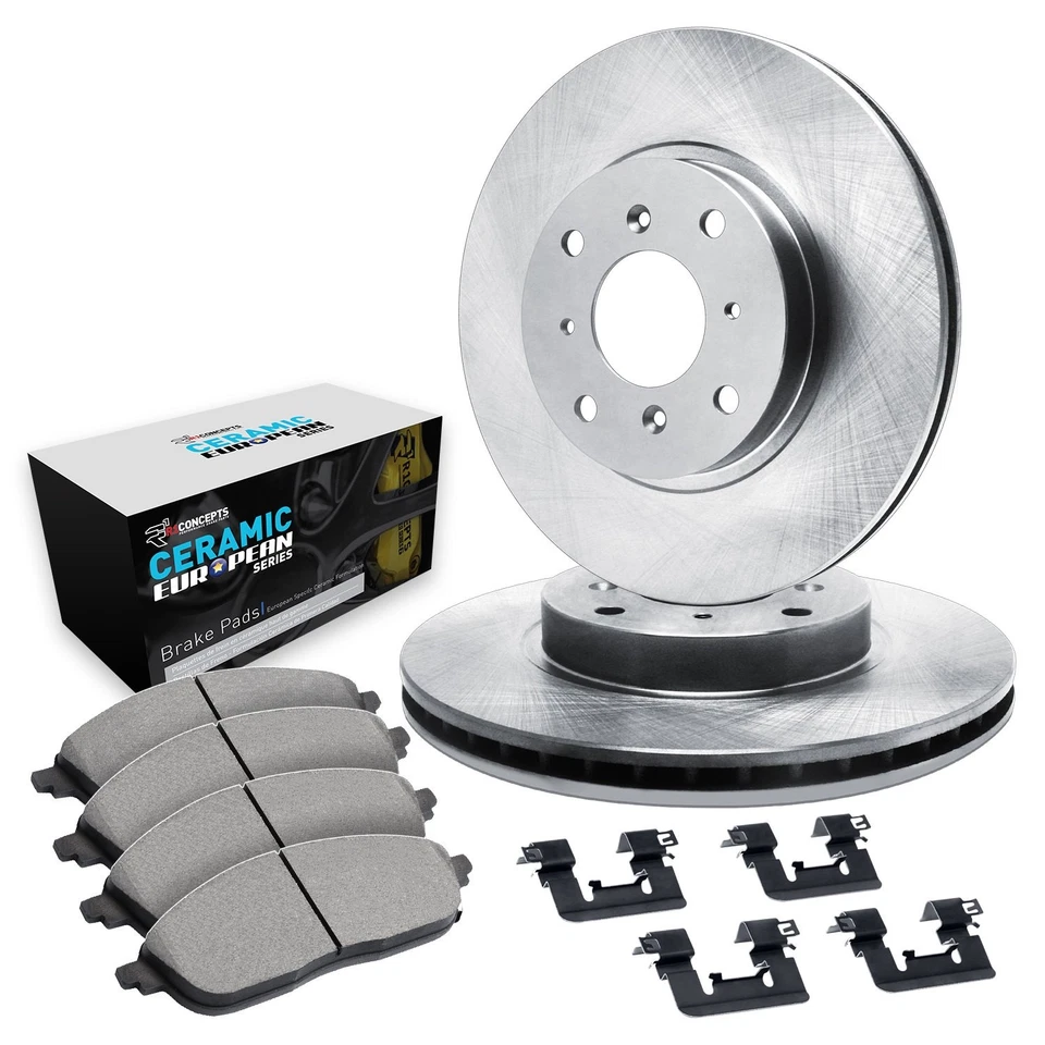 For Kia Sephia 1994-2000 R1 Concepts Front Brake Kit w Euro Ceramic Pads - Image 2 of 3