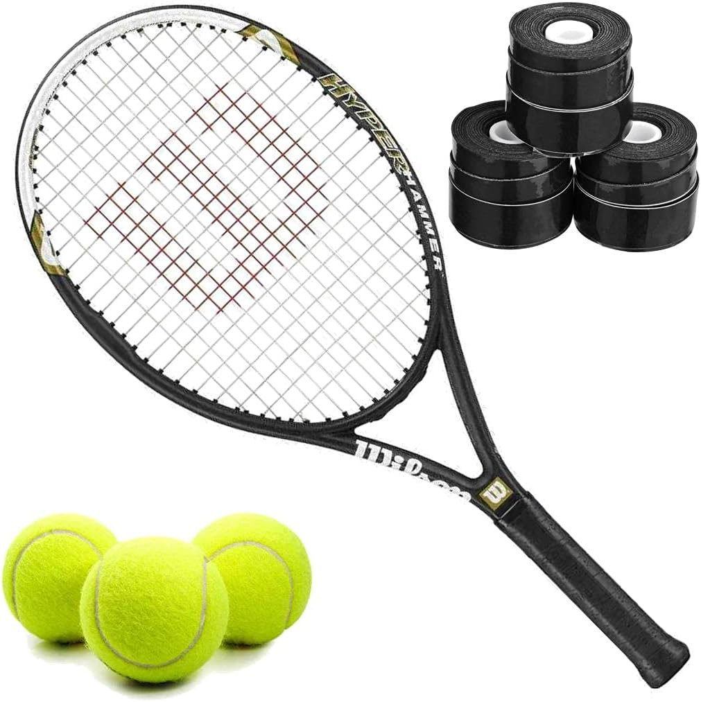 Wilson Hyper Hammer 5.3 Tennis Racquet Set with Overgrips & Tennis