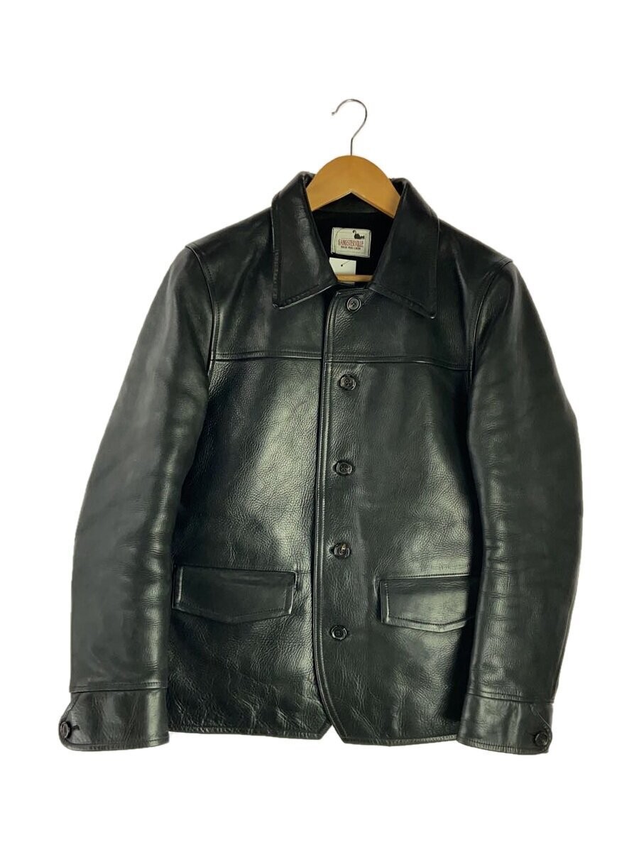 Gangsterville Black Cowhide Leather Blouson Jacket for Men