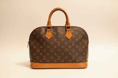 Louis Vuitton Alma PM Monogram Handbag w/ Strap Lock 2 Keys & COA Authentic