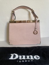 Pretty Dune London Faux Leather Soft Pink Handbag Smart Evening Office Wear Bag
