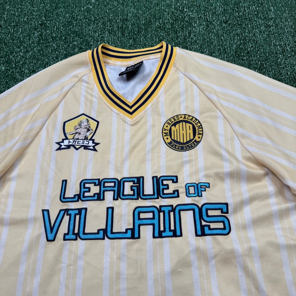 Camiseta de fútbol My Hero Academia League of Villians para hombre talla M amarilla anime Foto 3 de 4