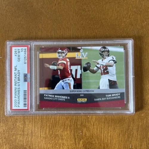 2020 Panini Instant Tom Brady, Patrick Mahomes II  Super Bowl Preview PSA 10 Gem