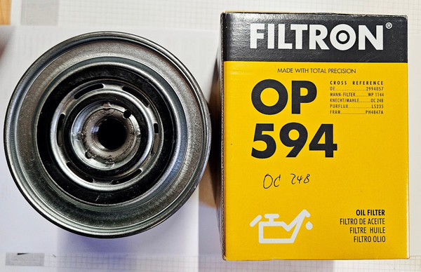 ÖLfilter Filtron OP594 FüR Peugeot, Citroen, Iveco, Fiat-image