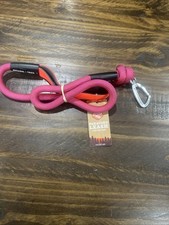 Arcadia Trail Reflective Paracord Dog Leash Pink/Silver for Walking and Hiking