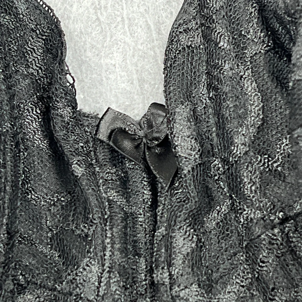 De Colección Diosa Corsé Bustier 40D Negro Sin Tirantes Encaje Deshuesado Volantes Nupcial Elastizado Foto 2 de 4