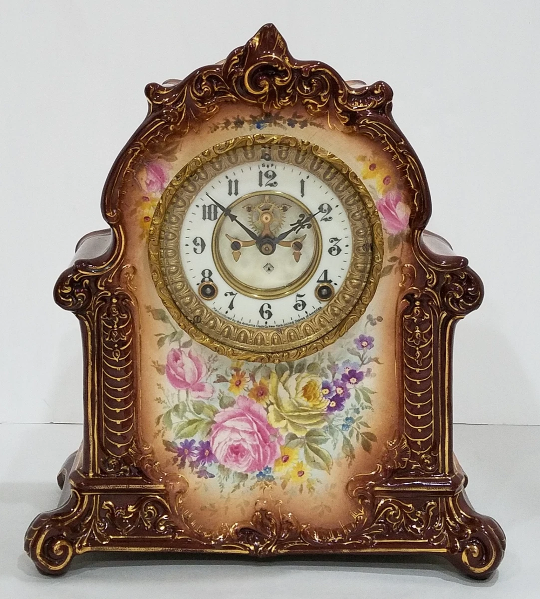 25+ Porcelain Clock In Collectible Shelf, Mantel Clocks (1970-Now