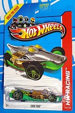 Hot Wheels 2013 Super Chromes Series #142 Croc Rod Green & Chrome w/ PR5s