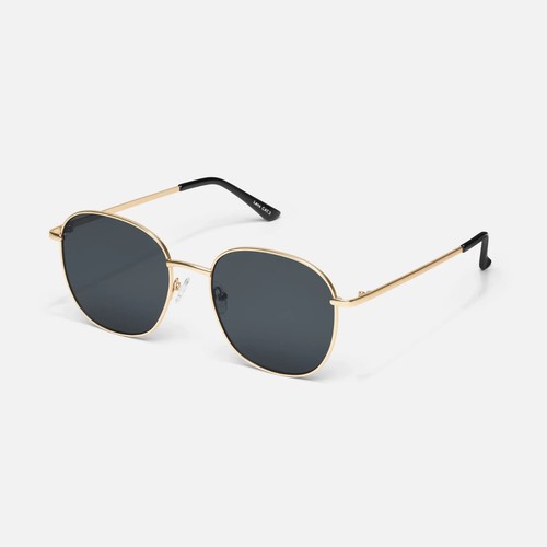NEW Quay Women's Round Polarized Sunglasses | JEZABELL GOLD SMOKE POLARIZED - Picture 4 of 4