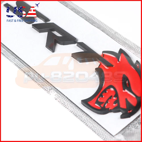 Black Red For SRT Hellcat Emblem Devil Cat Rear Tailgate Badge Liftgate Decal - product listing photo