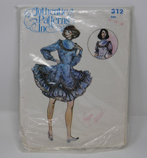 UNCUT Authentic Patterns Inc 312 Square Dance Dress 12 14 16 Sewing Pattern Rare