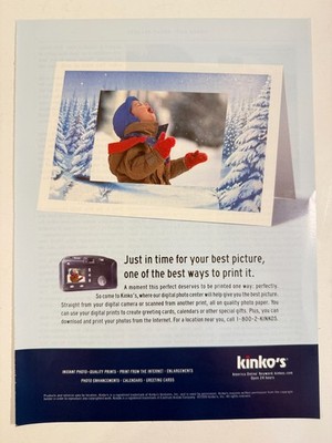 Vintage 2000 Kinko's Digital Photo Center Christmas Cards Advertisement Print Ad