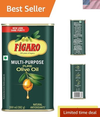 Pure Figaro Olive Oil in 200ml Tin - Perfect for Sautéing, Salads, and Marinades