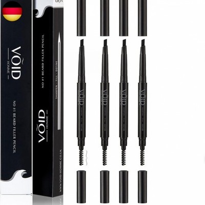 VOID Homme Bartstiftfüller für Männer (Schwarz, 4er-Set)   Sofortiges Voll