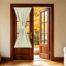 1 Pc French Door Curtain, 42" x 79" Blackout Drape, Light Beige
