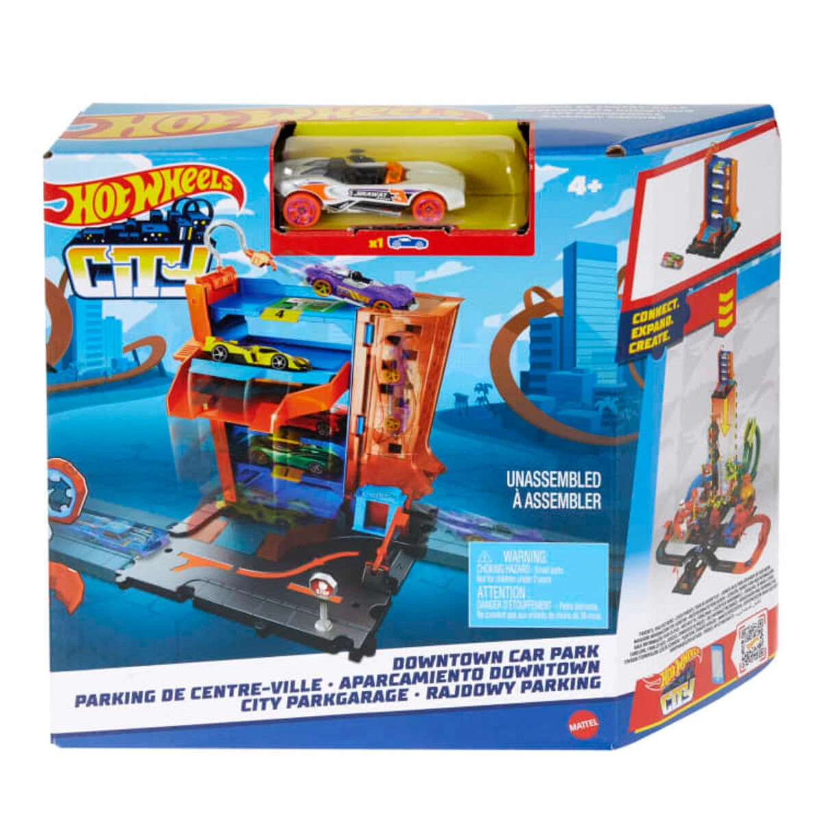 Hot Wheels City Downtown Repair Station Playset with 1 Car