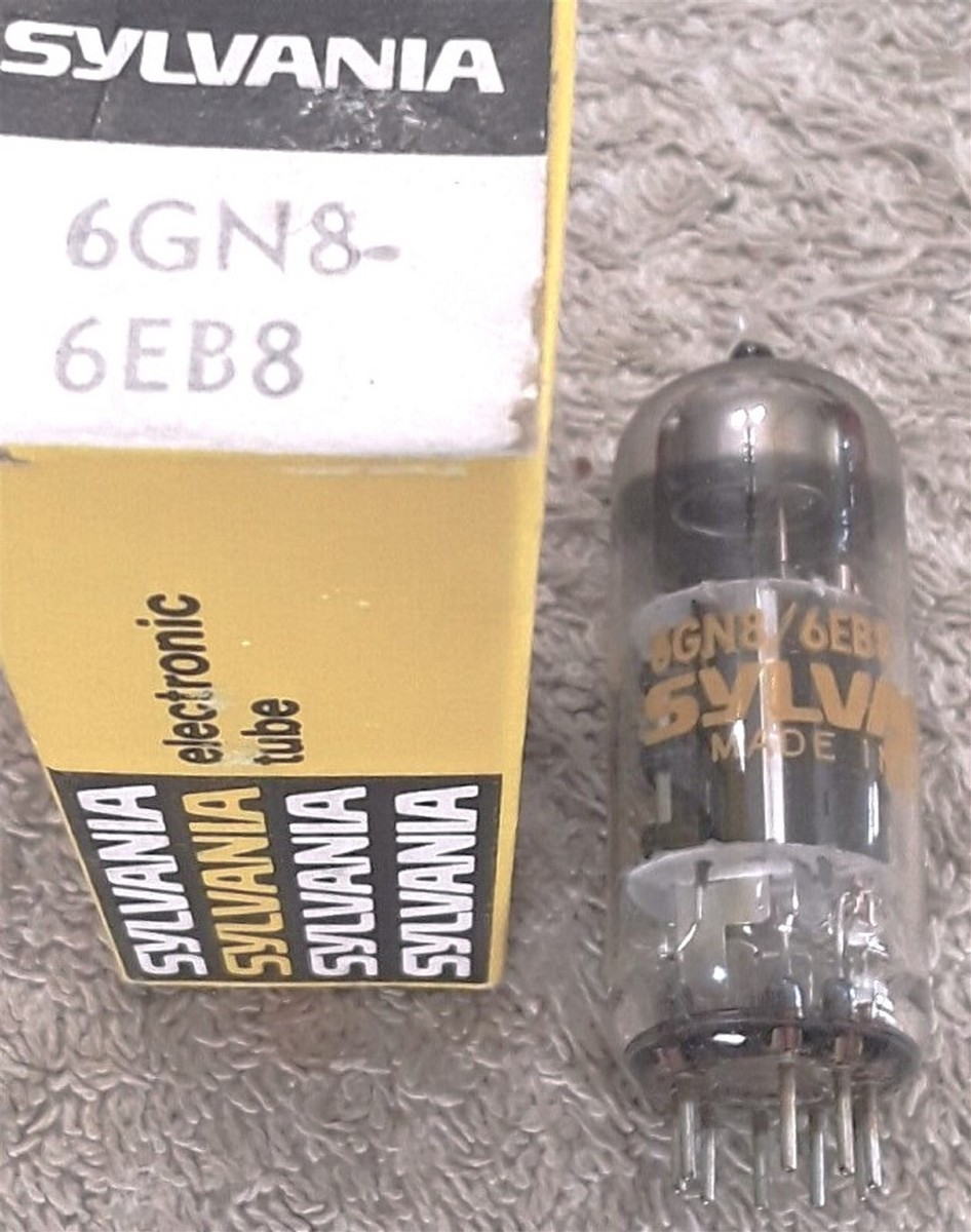新品未使用シルバニア真空管 6GN8/6EB8 2本 6GN8/6EB6 TUBE SYLVANIA NIB TESTED & BOXED VINTAGE