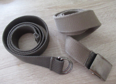 2 Herren-Gürtel aus Stoff ~ Länge 100 + 110 cm ~ dunkelbraun + heller