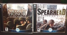 Medal of Honor Allied Assault and Spearhead Game - Expansion Pack - 4 CD's Total