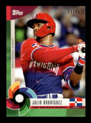 2023 Topps World Baseball Classic Global Stars Green #48 Julio Rodriguez /75