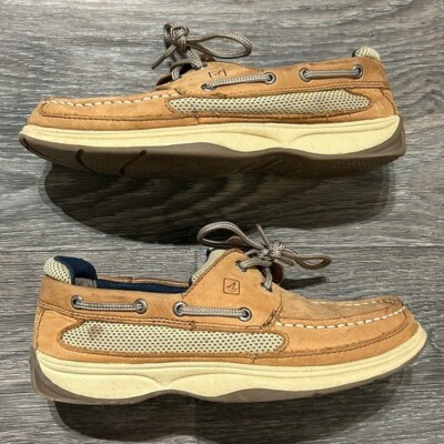 Sperry Big Kids' Size Lanyard Boat Slip On Shoes Preppy Summer Leather  Tan