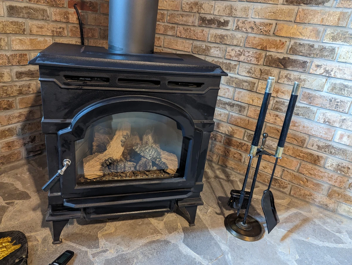 Dutchwest Vermont Castings Cast Iron Fireplace model 2465 with accessories  | eBay