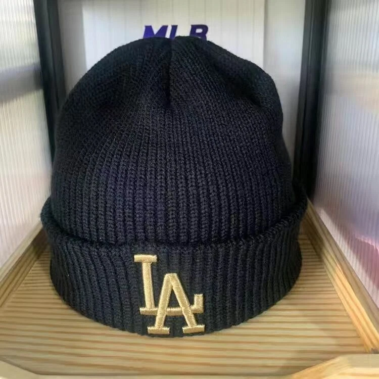 Nueva York Los Ángeles LA Dodgers Tejido Puños Gorro Acrílico Reloj Sombrero Gorra Invierno Foto 3 de 4