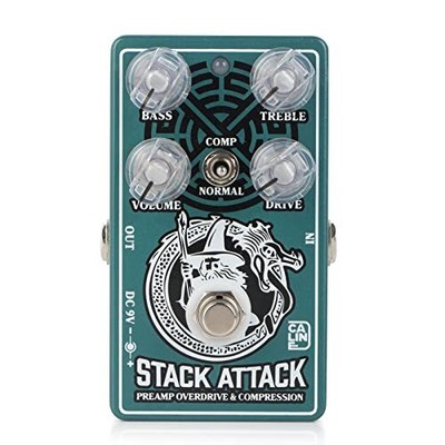 CP-509 Stack Attack Preamp Overdrive & Compressor Pedal True Bypass Aluminum ...