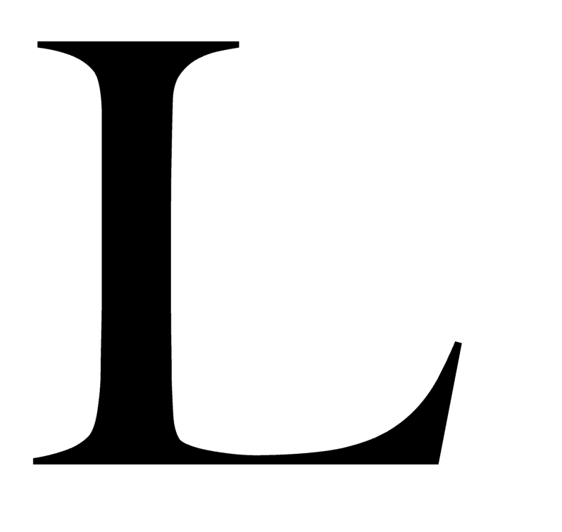 L Monogram Initial Letter Caslon Font Vinyl Decal Sticker A1639