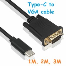 Type-C USB-C to VGA Cable Lead USB 3.1 Male to 15-pin VGA Male 1M 2M 3M