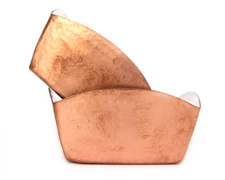 Vintage Pure Copper Square Serving Cereal Bowl Set of 2, 300ML