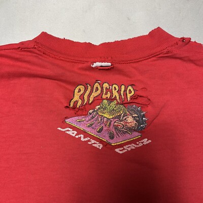 80s Santa Cruz Rip Grip Tシャツ old skate Vintage 80s Santa Cruz Skateboards Rip Grip Single Stitch