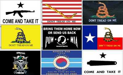 MILITÄRFLAGGEN 3X 5FT Pow, Gadson, Gonzales, First Navy Jack, Don't Tread On Me