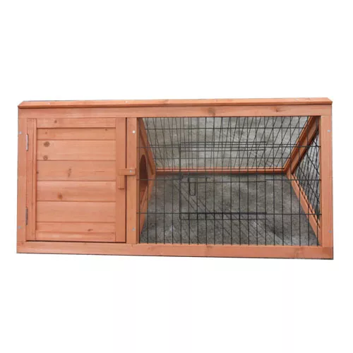 New Wooden Triangle Rabbit Hutch Chicken Coop Guinea Pig Cage Ferret House P032 - Picture 1 of 9
