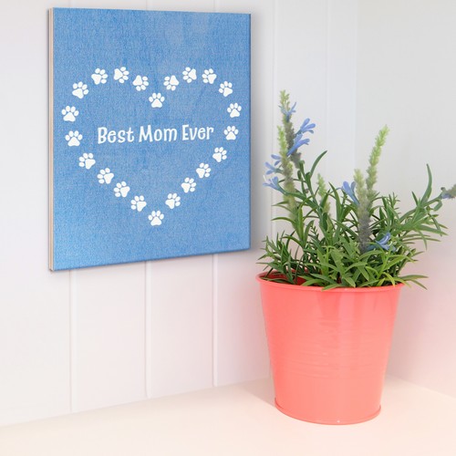 JennyGems Dog Mom Gifts, Best Mom Ever Sign, Mothers Day Gifts for Dog Cat Mom - Imagen 6 de 8