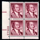 Scott # 1046a 15¢ John Jay  "TAGGED"  Plate Block Mint VF NH