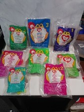 Lot Of Eight McDonald's Beanie Babies Unopened