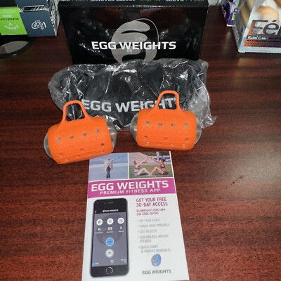 Set of two 1.5 LB Egg Weights Handheld Palm Dumbbell Cardio boxing Yoga w bag