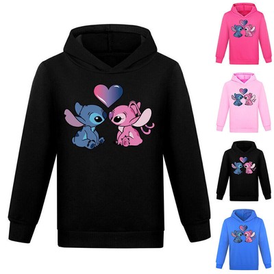 Stitch Angel Kapuzenpullover Kinder Mädchen Langarm Sweatshirt Hoodie Gr.122-164