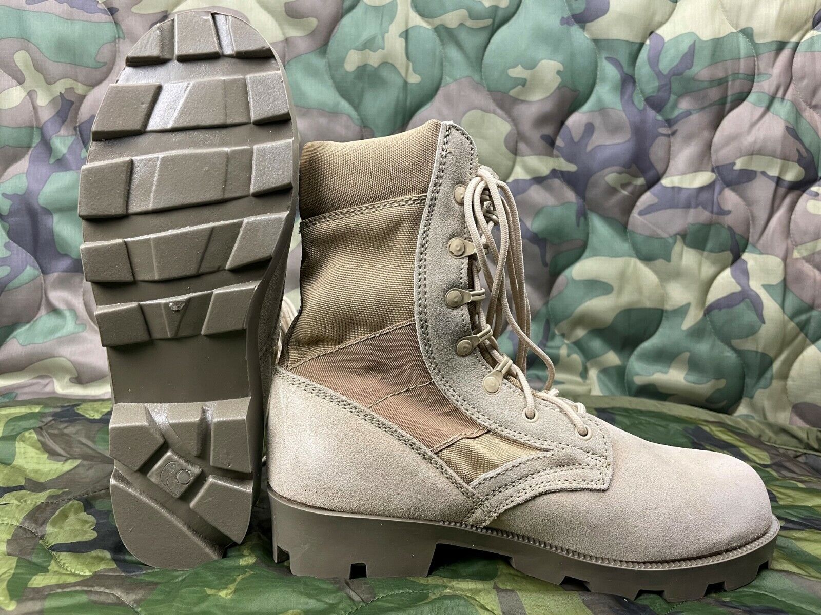 Zwaaien Hamburger pijp US Military STYLE Desert Combat Boots Tan Panama Sole Hot Weather NEW 7 8  12 13 | eBay