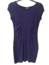 Warehouse Ladies Dress Stretch Navy Cap Sleeve Size 12