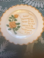 Vintage Mother   Care Inc. 1976/1977 Wall Hanging Plates. Yellow