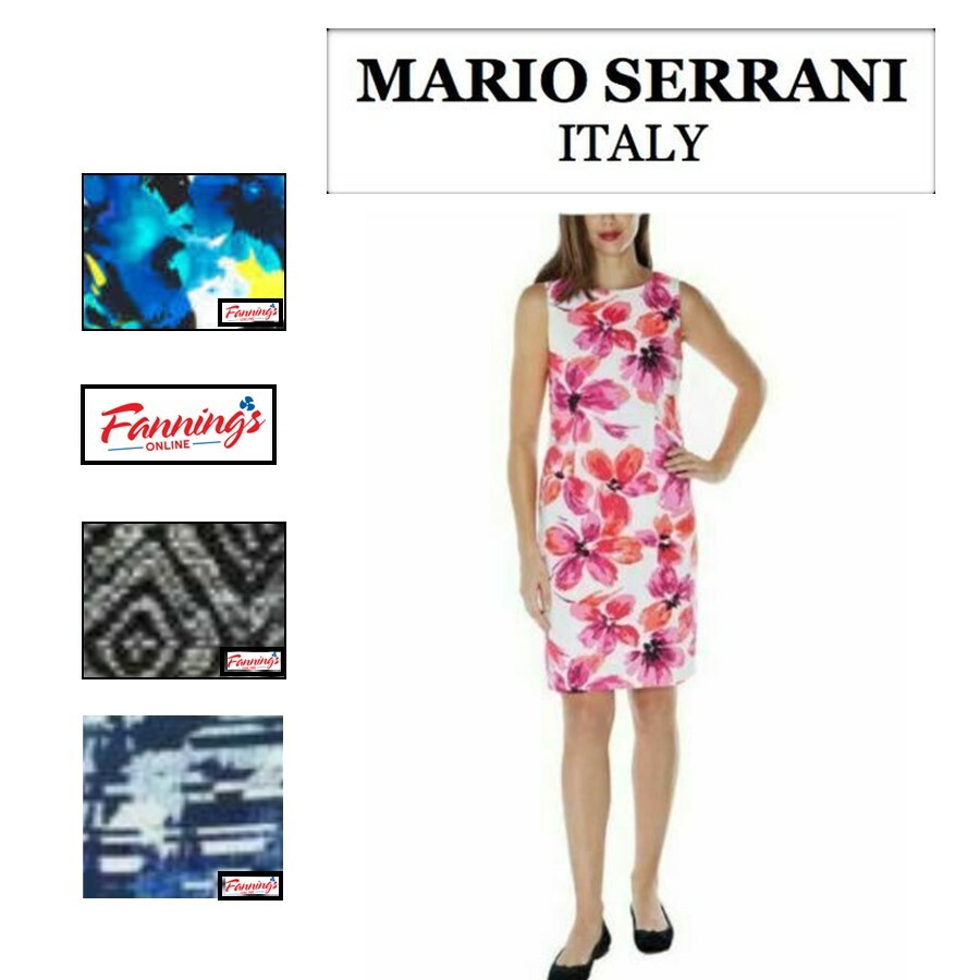 Mario Serrani Italy Women's Stretch Shift Dress Sleeveless I62