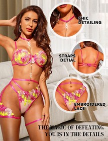 Sexy Women Lingerie Bra Garter Belts G-string Sleepwear Underwear Party Clubwear